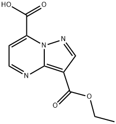 3-(乙氧羰基)吡唑并[1,5-A]嘧啶-7-羧酸 结构式