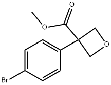 3-(4-溴苯基)氧杂环丁烷-3-羧酸甲酯 结构式