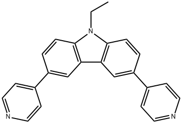 9-ethyl-3,6-di(pyridin-4-yl)-9H-carbazole 结构式