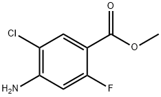 4-Amino-5-chloro-2-fluoro-benzoic acid methyl ester 结构式