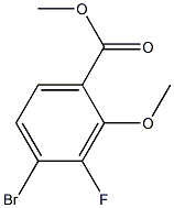 4-溴-3-氟-2-甲氧基苯甲酸甲酯 结构式