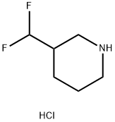 3-(二氟甲基)哌啶 结构式