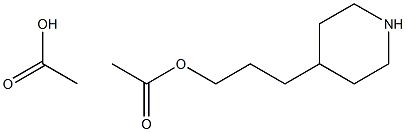 3-(4-哌啶基)丙基乙酸酯乙酸盐 结构式