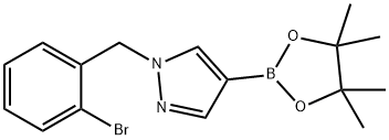 1-(2-溴苄基)吡唑-4-硼酸频哪醇酯 结构式