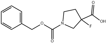 1-((benzyloxy)carbonyl)-3-fluoropyrrolidine-3-carboxylic acid 结构式