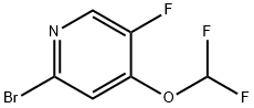 2-BROMO-4-(DIFLUOROMETHOXY)-5-FLUOROPYRIDINE 结构式