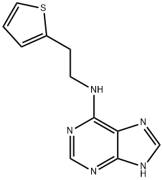 N-[2-(thiophen-2-yl)ethyl]-7H-purin-6-amine 结构式