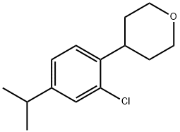 5-(iso-Propyl)-2-(4-tetrahydropyranyl)chlorobenzene 结构式