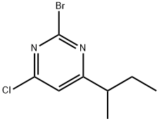 2-Bromo-4-chloro-6-(sec-butyl)pyrimidine 结构式