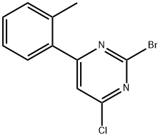 2-Bromo-4-chloro-6-(2-tolyl)pyrimidine 结构式