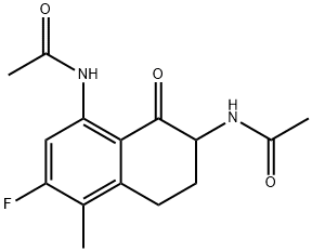 N,N'-(3-氟-4-甲基-8-氧代-5,6,7,8-四氢萘-1,7-二基)二乙酰胺 结构式
