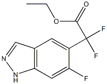 ethyl 2,2-difluoro-2-(6-fluoro-1H-indazol-5-yl)acetate 结构式