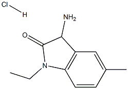 3-氨基-1-乙基-5-甲基-2,3-二氢-1H-吲哚-2-酮盐酸 结构式
