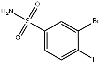 3-溴-4-氟苯磺酰胺 结构式