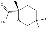 (S)-5,5-difluoro-2-methyltetrahydro-2H-pyran-2-carboxylic acid 结构式