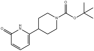 4-(6-氧代-1,6-二氢吡啶-2-基)哌啶-1-羧酸叔丁酯 结构式