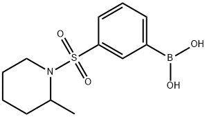 (3-((2-甲基哌啶-1-基)磺酰基)苯基)硼酸 结构式