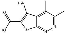 5-氨基-3,4-二甲基噻吩并[2,3-C]哒嗪-6-羧酸 结构式