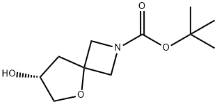 tert-butyl (R)-7-hydroxy-5-oxa-2-azaspiro[3.4]octane-2-carboxylate 结构式