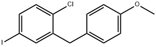 1-CHLORO-4-IODO-2-(4-METHOXYBENZYL)BENZENE 结构式