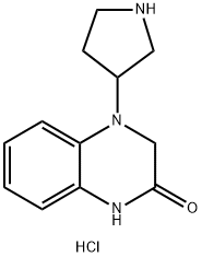 4-(吡咯烷-3-基)-1,2,3,4-四氢喹喔啉-2-酮盐酸 结构式