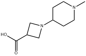 1-(1-甲基哌啶-4-基)氮杂环丁烷-3-羧酸 结构式