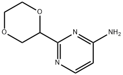 2-(1,4-dioxan-2-yl)pyrimidin-4-amine 结构式