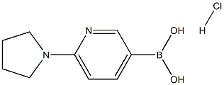 6-(吡咯烷-1-基)吡啶-3-基]硼酸盐酸盐 结构式