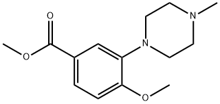 4-Methoxy-3-(4-methyl-piperazin-1-yl)-benzoic acid methyl ester 结构式