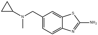 6-{[环丙基(甲基)氨基]甲基}-1,3-苯并噻唑-2-胺 结构式