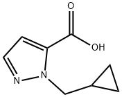 1-(环丙基甲基)-1H-吡唑-5-羧酸 结构式