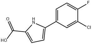 5-(3-chloro-4-fluorophenyl)-1H-pyrrole-2-carboxylic acid 结构式