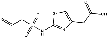 2-[2-(丙-2-烯-1-磺酰氨基)-1,3-噻唑-4-基]乙酸 结构式