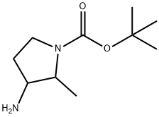 3-氨基-2-甲基吡咯烷-1-羧酸叔丁酯 结构式