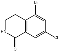 5-溴-7-氯-1,2,3,4-四氢异喹啉-1-酮 结构式