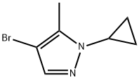 4-溴-1-环丙基-5-甲基-1H-吡唑 结构式