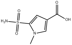 5-(氨基磺酰基)-1-甲基-1H-吡咯-3-羧酸 结构式