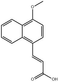 (E)-3-(4-甲氧基萘-1-基)丙烯酸 结构式