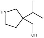 [3-(propan-2-yl)pyrrolidin-3-yl]methanol 结构式