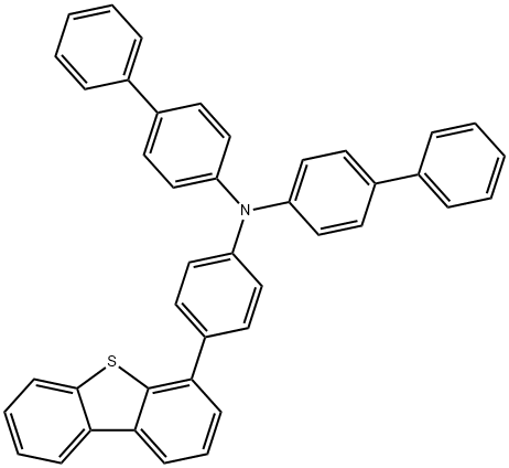 N-([1,1'-biphenyl]-4-yl)-N-(4-(dibenzo[b,d]thiophen-4-yl)phenyl)-[1,1'-biphenyl]-4-amine 结构式