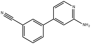 2-Amino-4-(3-cyanophenyl)pyridine 结构式