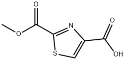 2-(甲氧羰基)噻唑-4-羧酸 结构式