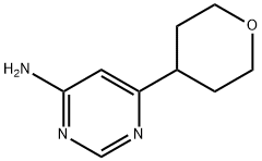 6-(tetrahydro-2H-pyran-4-yl)pyrimidin-4-amine 结构式