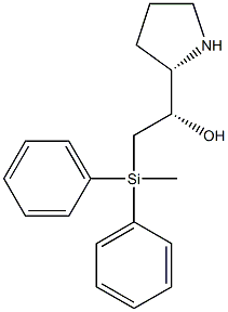 (S)-2-(METHYLDIPHENYLSILYL)-1-((S)-PYRROLIDIN-2-YL)ETHANOL 结构式