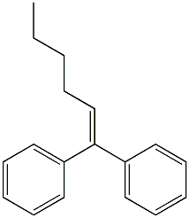 1,1-diphenyl-1-hexene 结构式