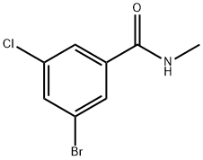 3-溴-5-氯-N-甲基-苯甲酰胺 结构式