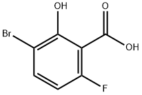 3-溴-6-氟水杨酸 结构式