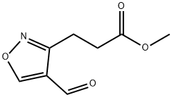 3-(4-甲酰基异噁唑-3-基)丙酸甲酯 结构式