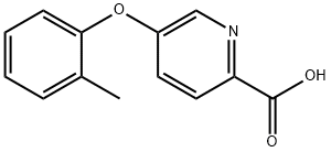 5-(2-methylphenoxy)pyridine-2-carboxylic acid 结构式