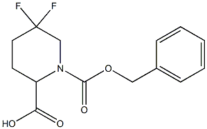 1-((benzyloxy)carbonyl)-5,5-difluoropiperidine-2-carboxylic acid 结构式